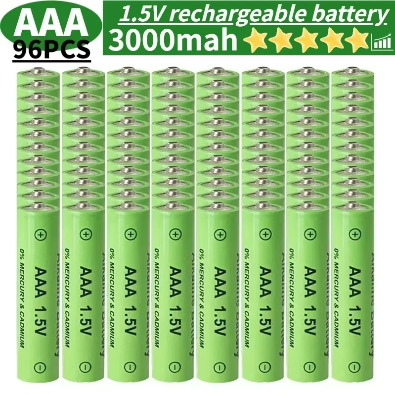 

The Best-selling AAA 1.5V 3000mAh Rechargeable 1.5V AAA Alkaline Battery Is Suitable for Watches, Mice, Computers, Toys and More