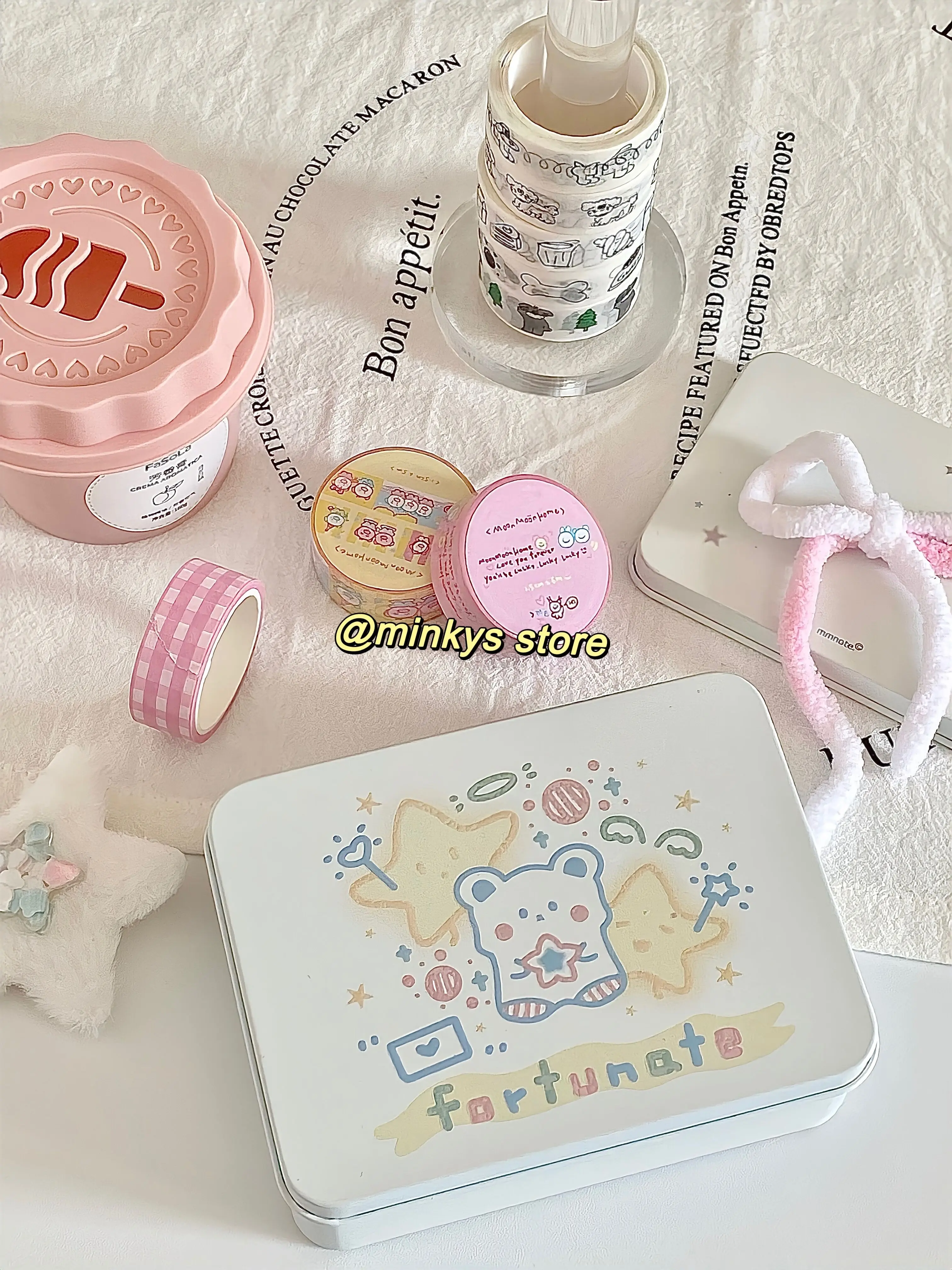 MINKYS Original Design Cute Bear Kpop Photocards Sleeves Toploaders Storage Box Idol Photo Card Collect Box Kawaii Stationery