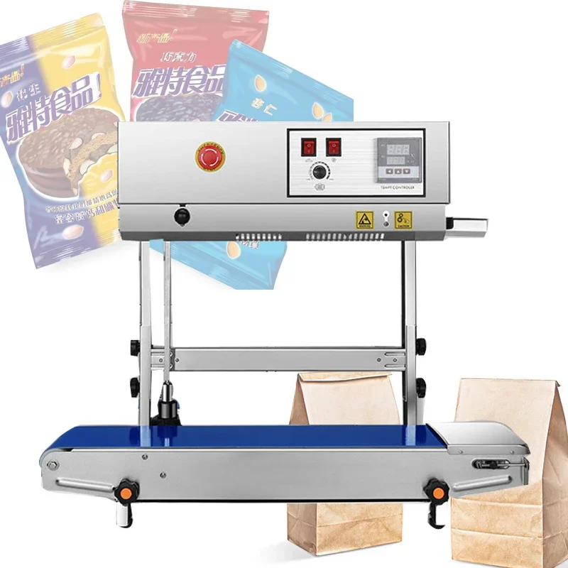 

Непрерывный ленточный упаковщик, пленочный пакет с датой для печати, автоматическая машина для термосварки, упаковщик пищевых продуктов