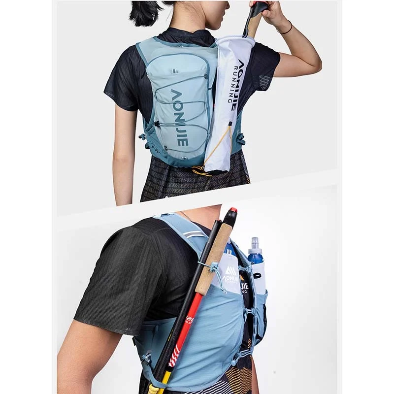 AONIJIE C9116 New 10L Hydration Pack High Capacity Running Hydration Vest for Cross-Country Hiking Mountaineering and Marathon