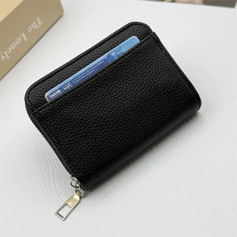1 Stück Reißverschluss-Mini-Geldbörse aus PU-Leder für Damen und Herren, tragbare Geldbörse mit mehreren Münzfächern, Kartenhalter, kurze Geldbörse – Detail 4