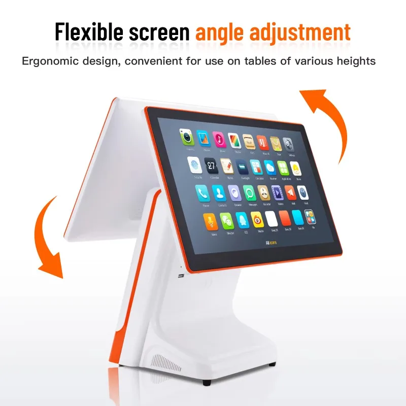 2026 15.6 Inch Dual Capacitive Touch Screen IPS  1920x1080 Resolution Small Business Restaurant Retail Store Cash Registe
