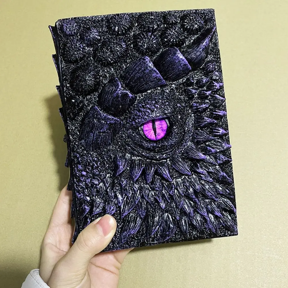 A5 Embossed Cover Notebook Mythology Style Staring Scale Embossed Notebook Retro Dragon Eye Scale Texture Notebook Hand Ledger