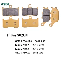Motorcycle Front And Rear Ceramic Brake Pads For SUZUKI GSX-S 750 ABS 2017-2021 GSX-S 750 Y GSX-S750 Z GSXS 750 ZL 2018-2021