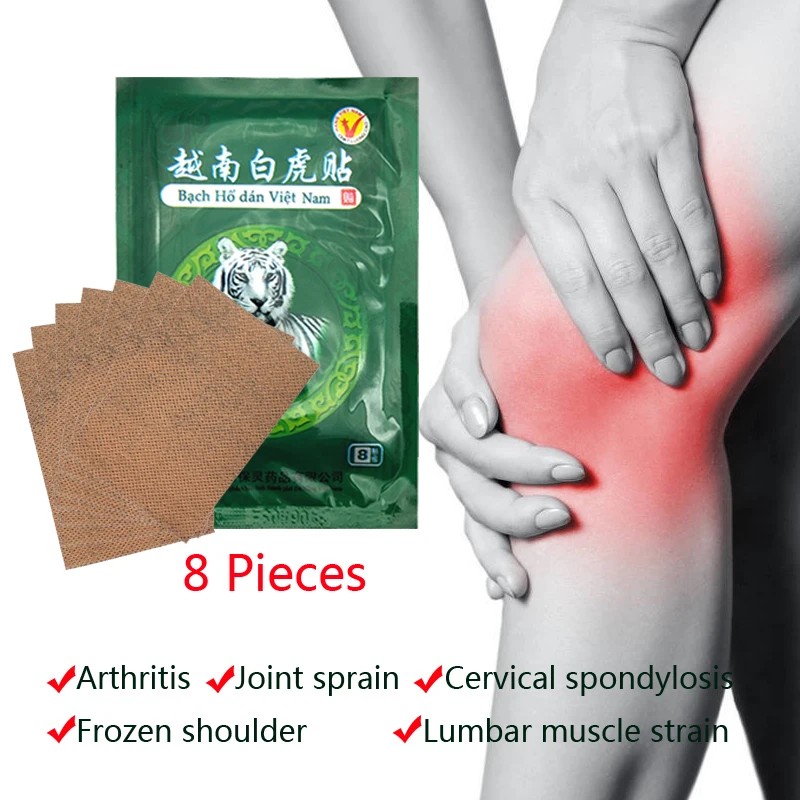 104pcs/13 Bags Vietnam White Tiger Plaster Pain Stiff Shoulders Muscular Heat Patch Fast Acting Long Lasting Care product