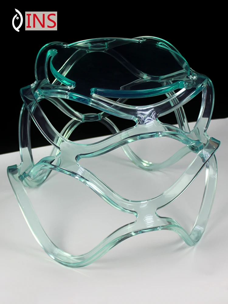 

FQ Creative Acrylic Transparent Shoe Changing Stool Dressing Stool Internet Celebrity Casual Chair