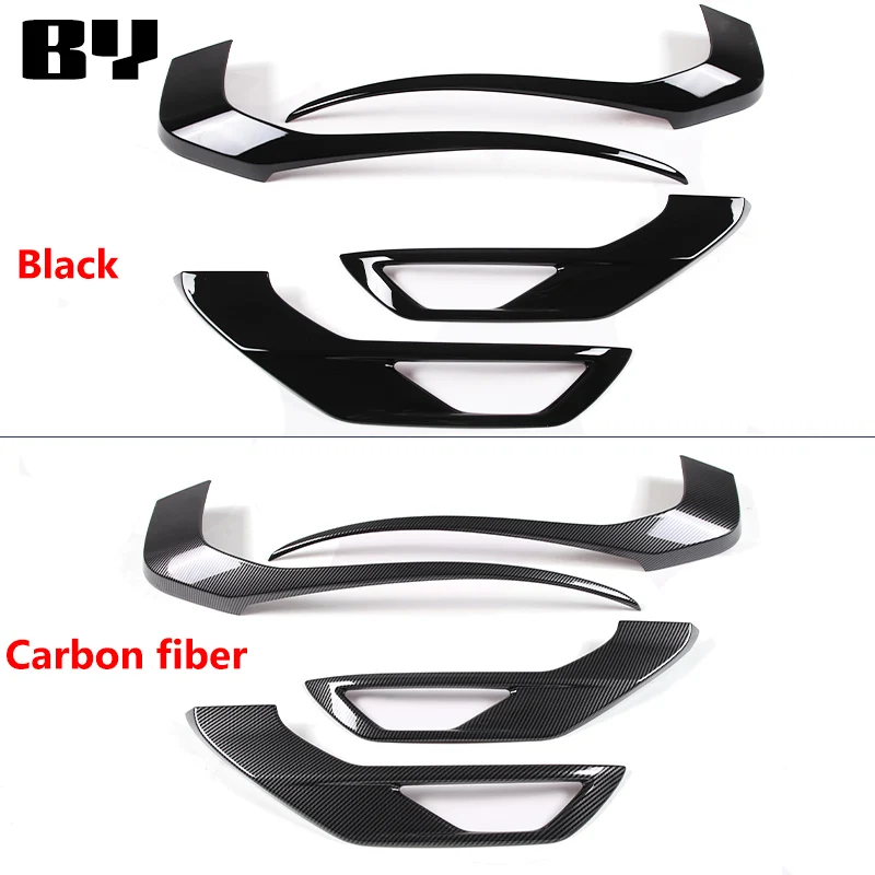 For Mitsubishi Outlander 2023-2024 ABS Black Car Front Grille Grill Mesh Cover Trim Sticker Car Accessories