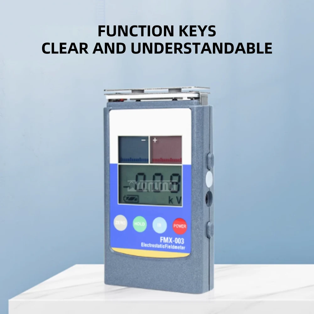 Detector de eletricidade estática de superfície, ventilador de íon, instrumento de medição portátil, testador de eletricidade estática para oficinas e fábricas