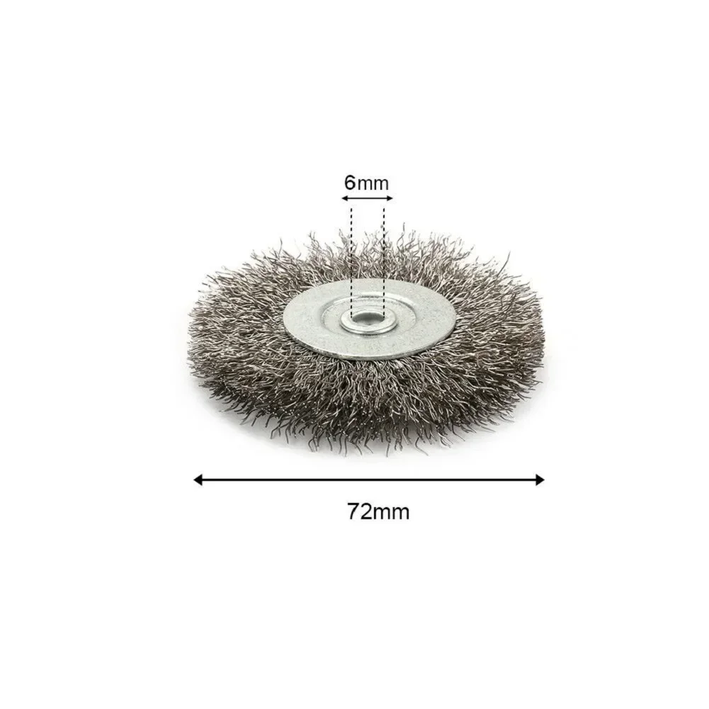 Best Wheel Brush Crimped Wire Replacement Stainless Steel Wire 1x 6mm Internal Fittings For Angle Grinder 1/4in Bore