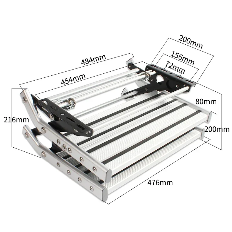 TYTXRV High Quality Aluminum Alloy Double Layer /Single Layer RV Caravan Trailer Folding Step For Camper