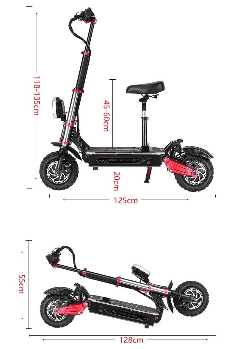 US EU Stock BOYUEDA Scooter S5 with NFC Big Screen APP 60V 6000W Electric Scooter