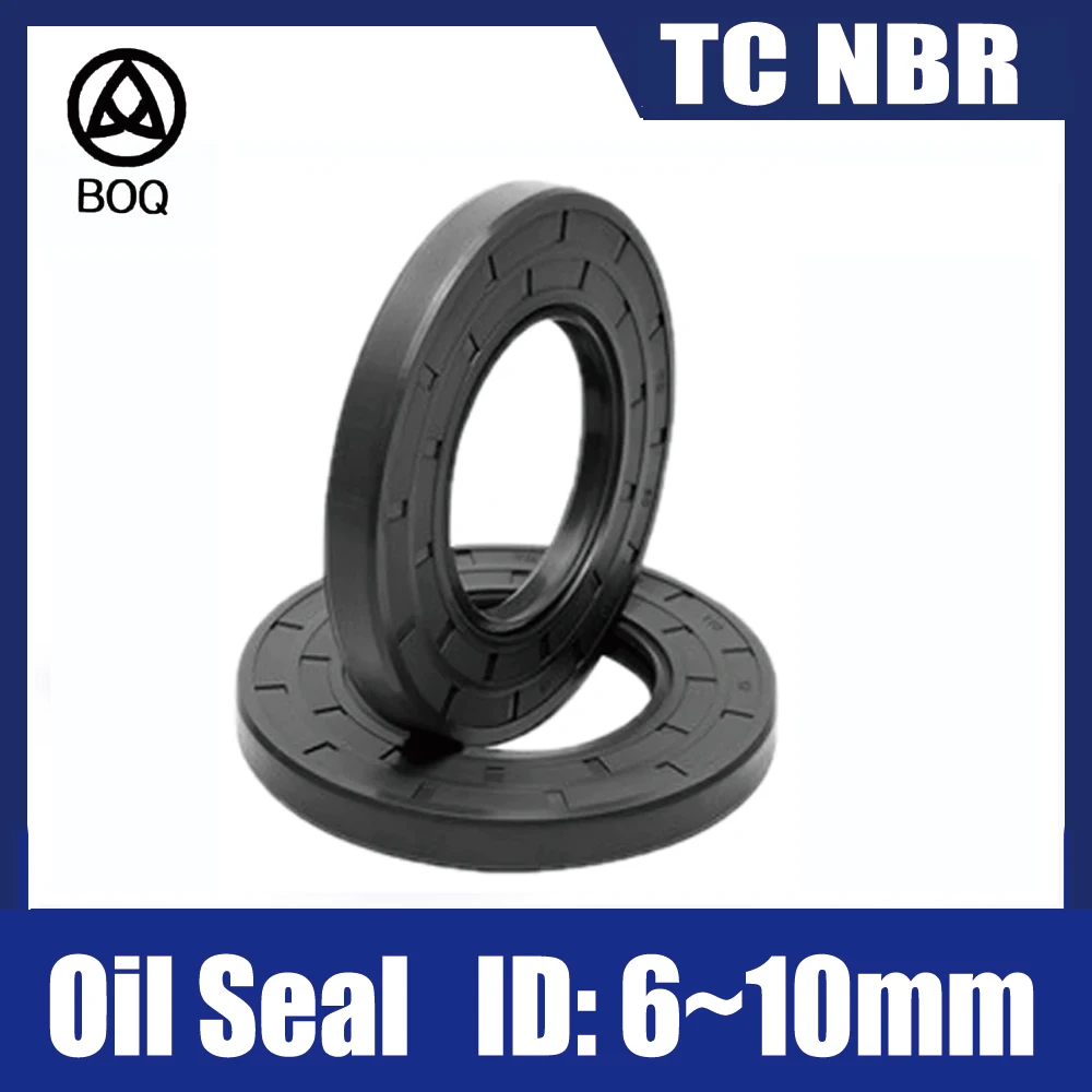 10PC Free Shipping TC NBR Oil Seal ID 4/5/6/7/8/9/10 mm Shaft Double Lip Framework Rotary Seal for Motor Pump Machinery