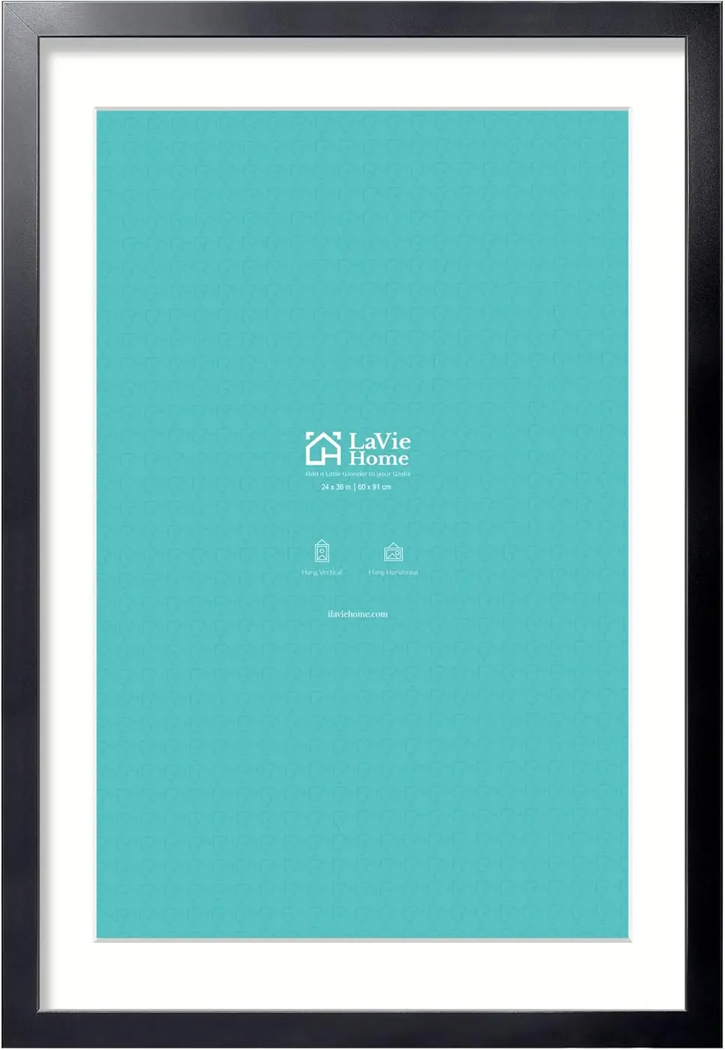 

Черная фоторамка 24x36 с оргстеклом — горизонтальная/вертикальная настенная витрина для плакатов, фотографий и воспоминаний