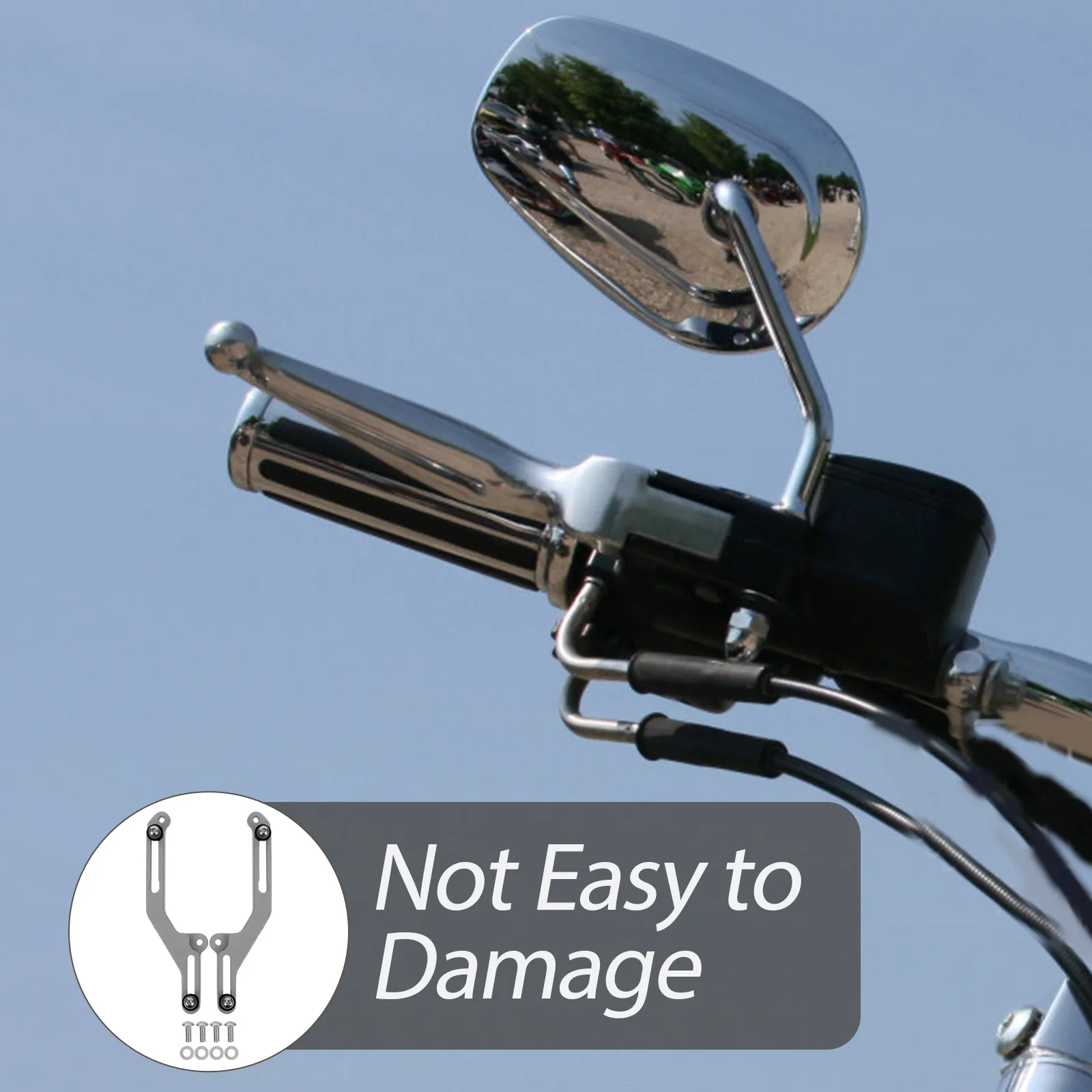 

Motorcycle Windshield Adjuster Bracket Universal Fit Electric Scooter Replacement Adjustable Height Angle Aluminum Durability