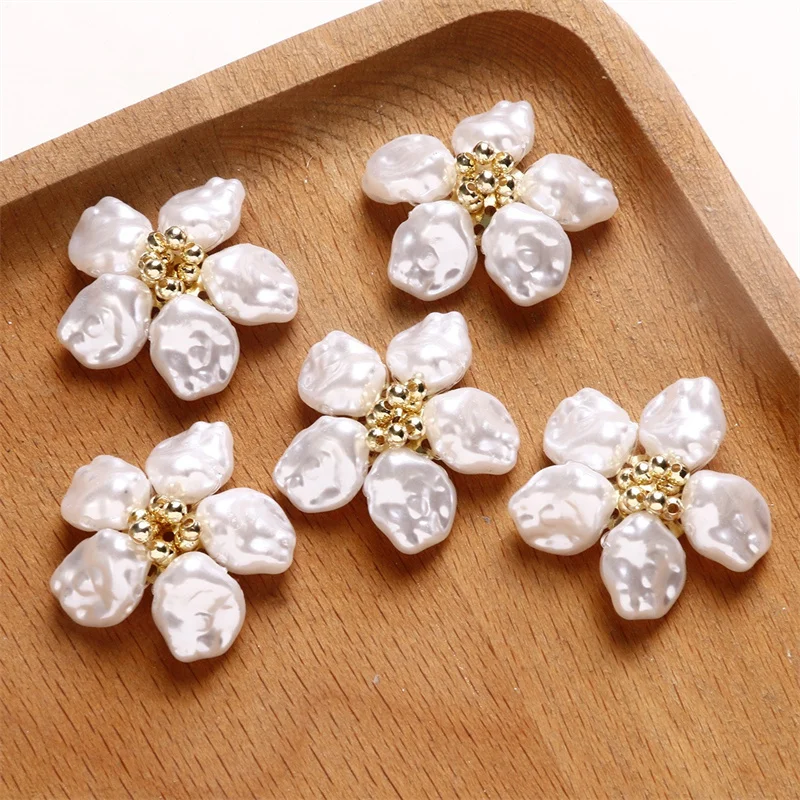 Min order 30pcs/lot 29mm  color acrylic beads decoration handmade flowers shape beads diy jewelry garment hair accessory