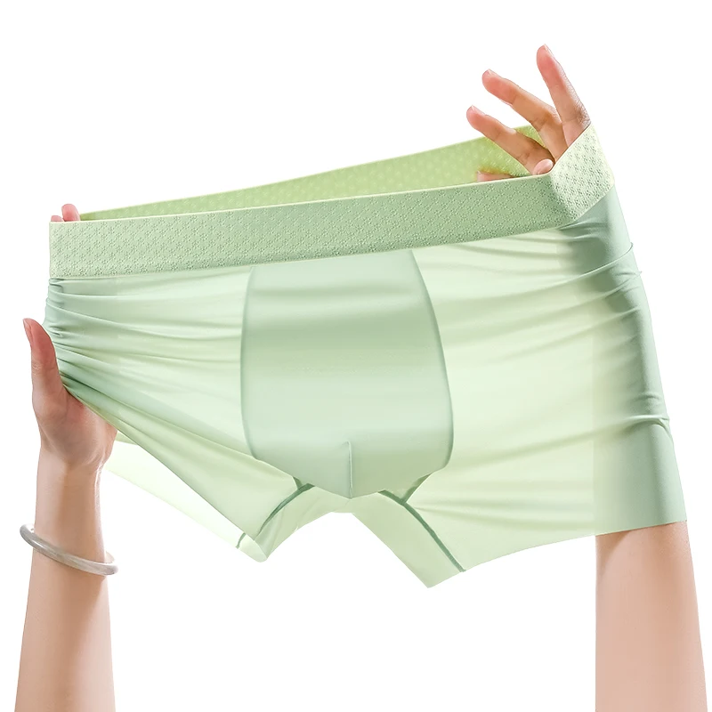 Ice Silk Panties Men Fashion Men's Panties Set Underwear Boxer Male Short Pants and Shorts Boxers Man Underpants Briefs Square