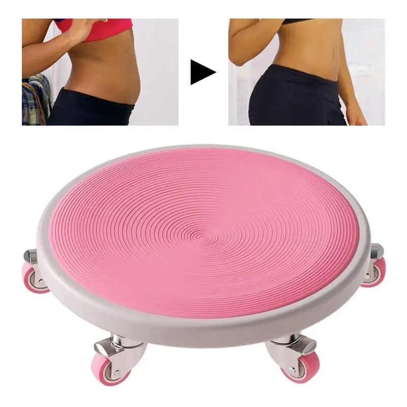 

Abdominal Muscle Disc Fitness 6 Wheels Roller Sliding Equipment Plate With Kneeling Mat Low Noise Workout Equipment