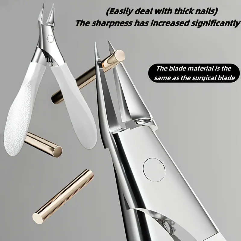 الفولاذ المقاوم للصدأ مسمار المقص المهنية متعددة الوظائف توفير العمالة مسمار كليبرز الدقة تلميح مقص لأظافر القدم نام