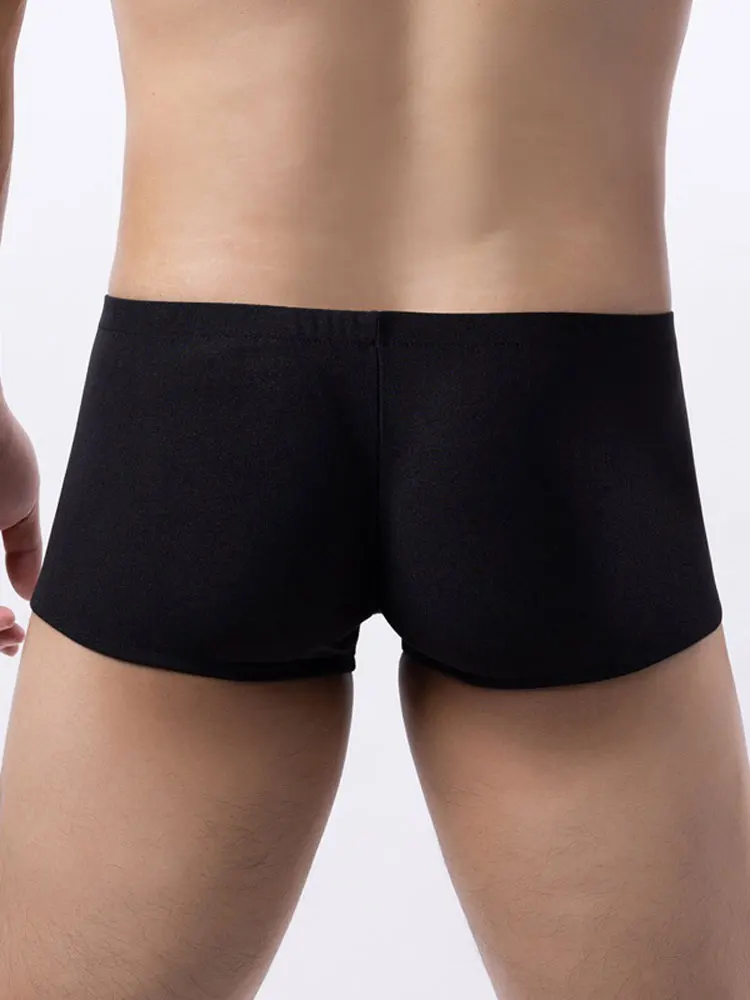 Sexy Low Waisted Men\'s Panties New In Now Zipper Bulge Pouch Boxer Underwear Men Underpants Breathable Sexiest Sissy Clothing