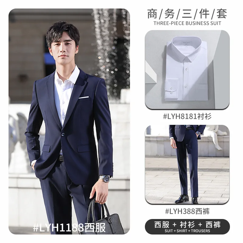 

F1Men's Wedding Western Slim Fit 3-piece Groom Tailcoat Best Men's Ball Suit