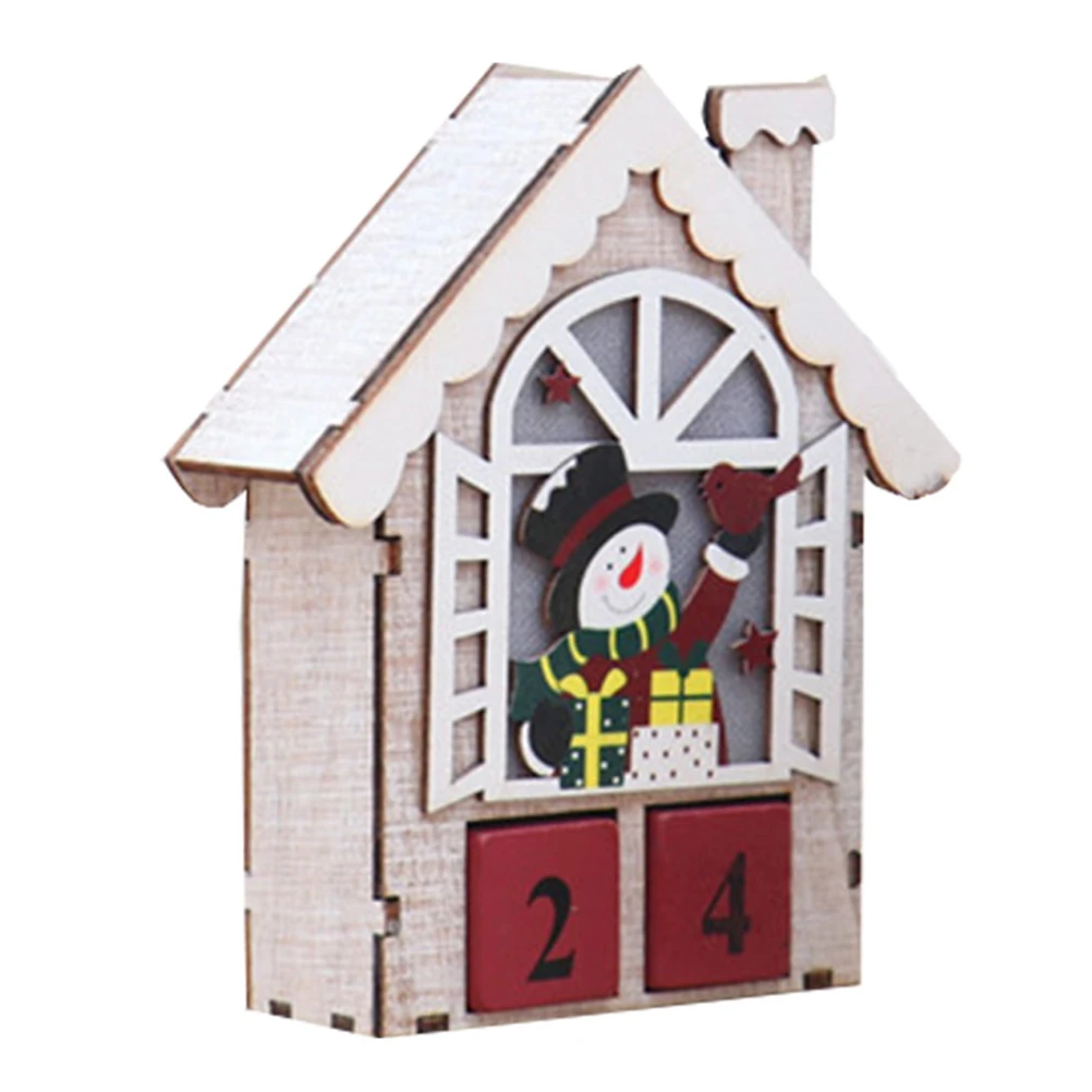 

Wooden Ornaments Advent Calendars Christmas Decor Desk Perpetual Countdown Decoration Elder