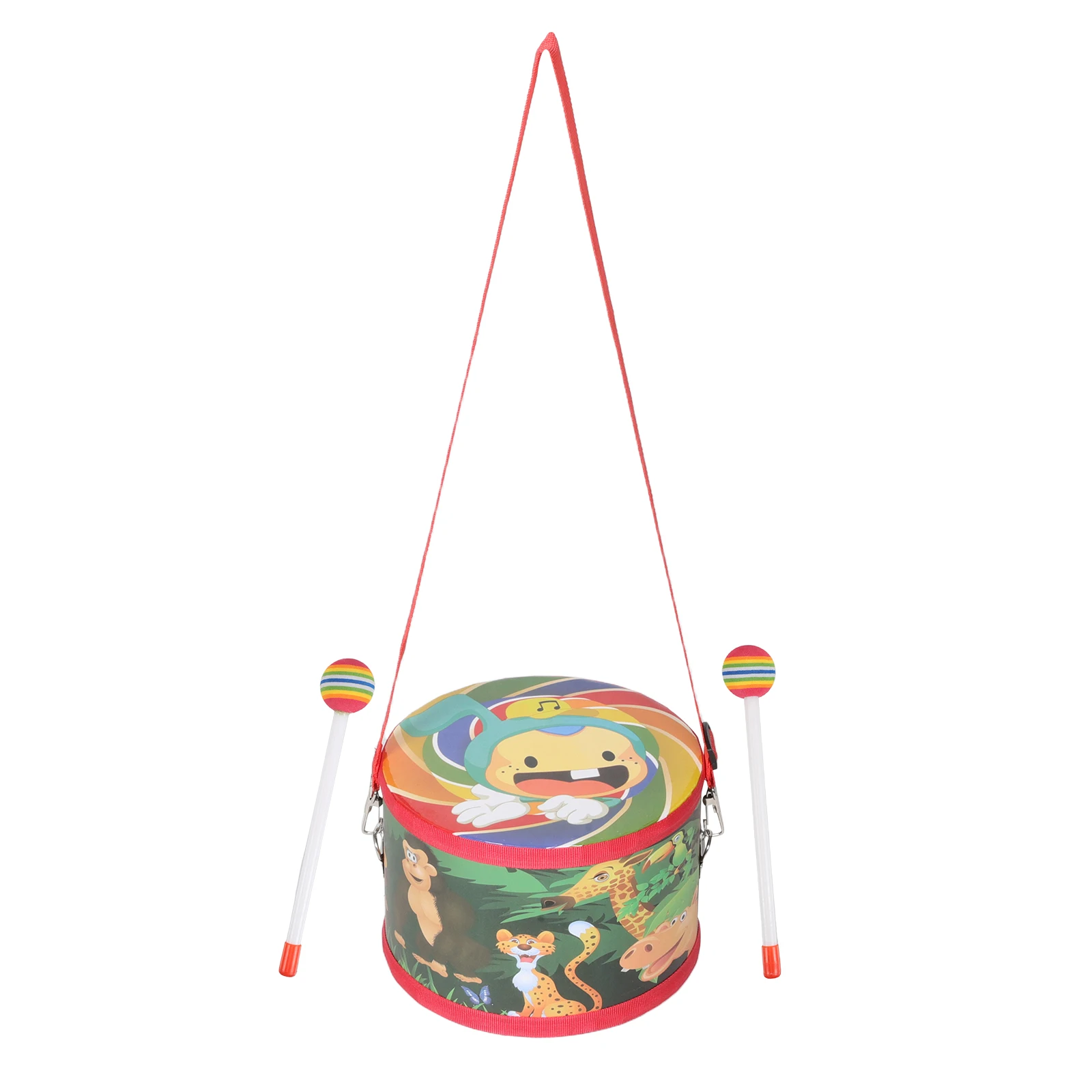 

1Set Kids Wooden Drum Double Faced Adjustable Belt Percussion Instrument Drumsticks Sensory Musical Instrument
