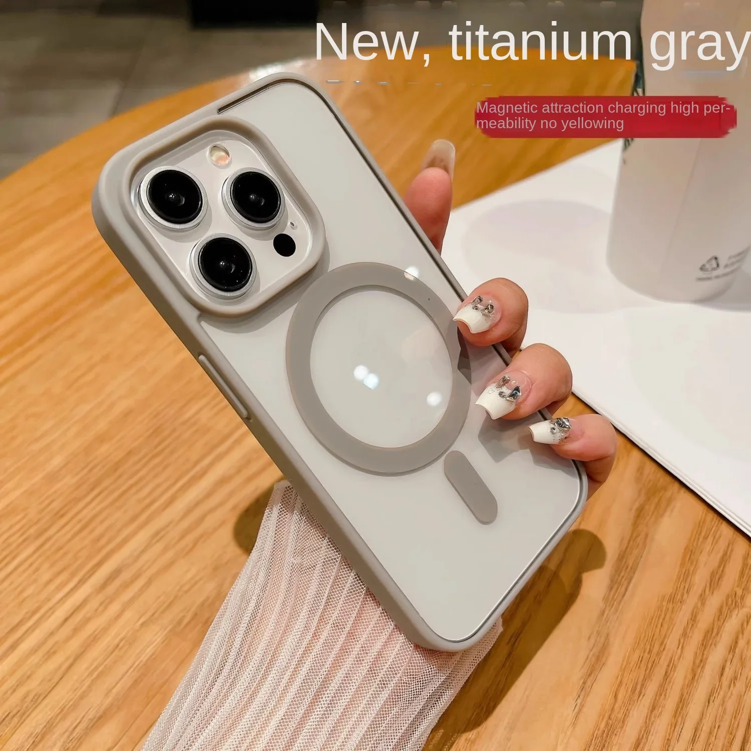Luxury Transparent Acrylic Hard Protective Case for iPhone16 15 14Plus 13 12 11 Pro Max Magnetic Wireless Charging