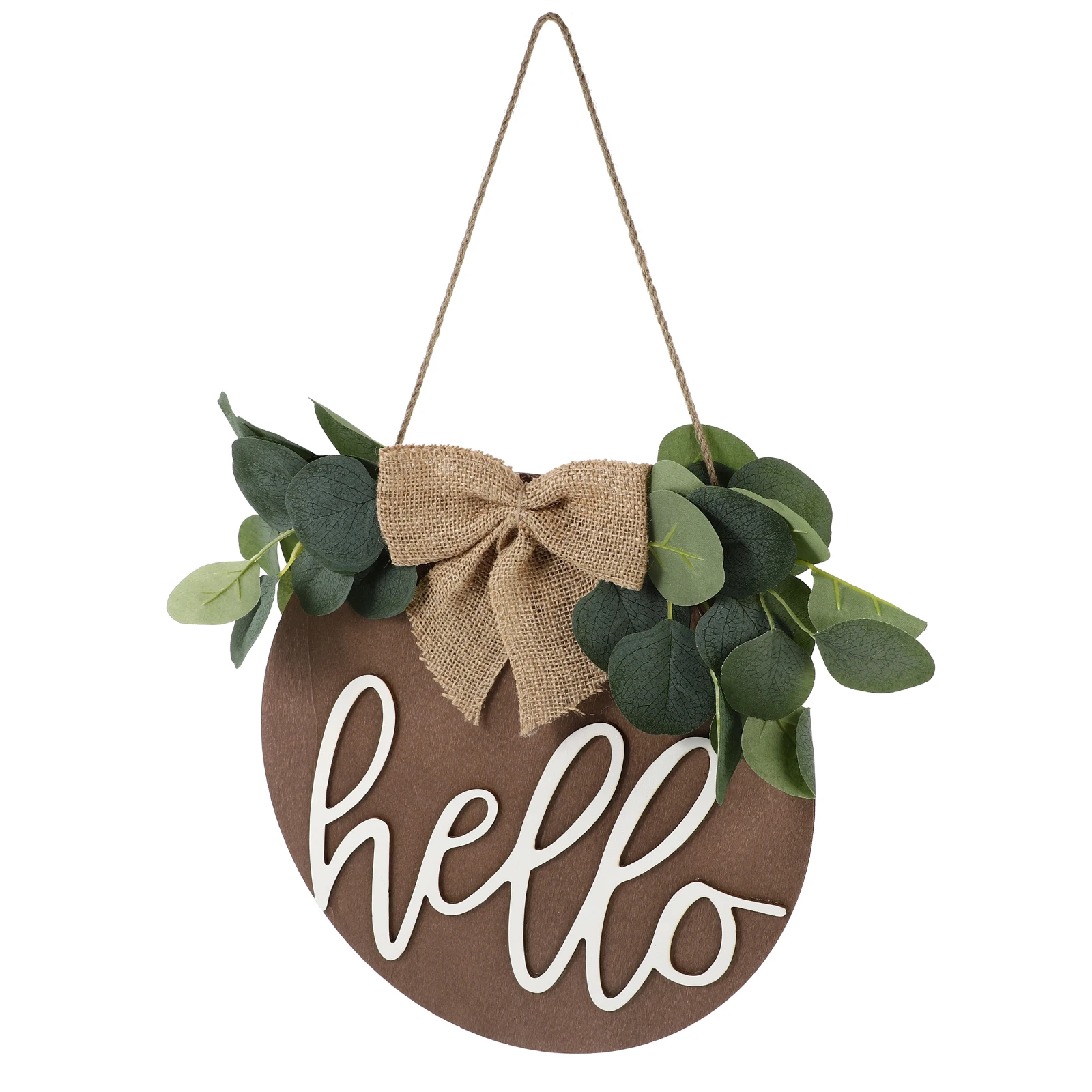 

Wooden Home Door Decor Hello Board Creative Pendant Sign Craft Retro Label Lightweight Easy Application Party