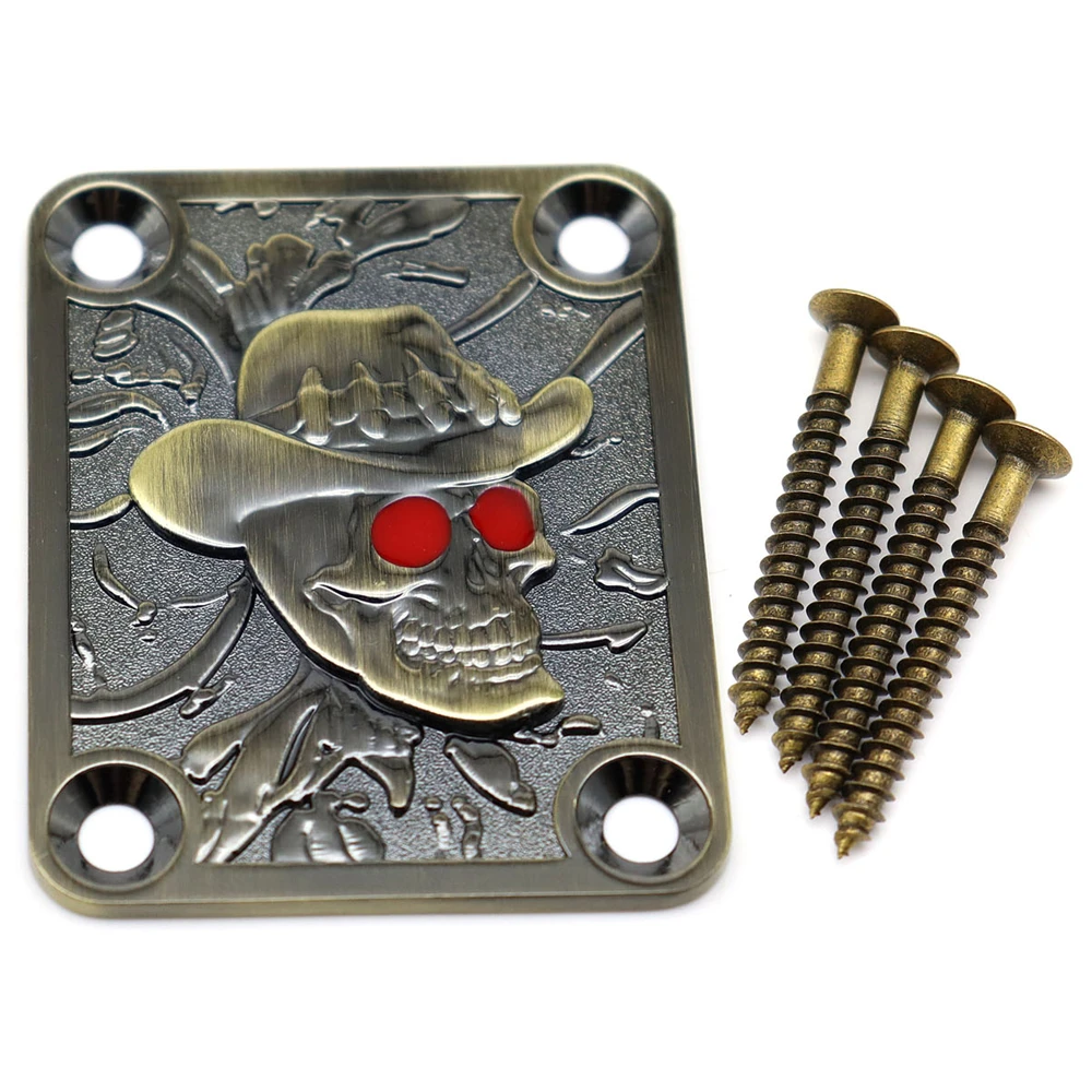 1Set Gitarren-Halsplatte mit Schrauben, quadratisch, für ST TL Gitarre, Jazz Bass, Ersatz-Gitarrenzubehör, 7 Farben – Detail 2