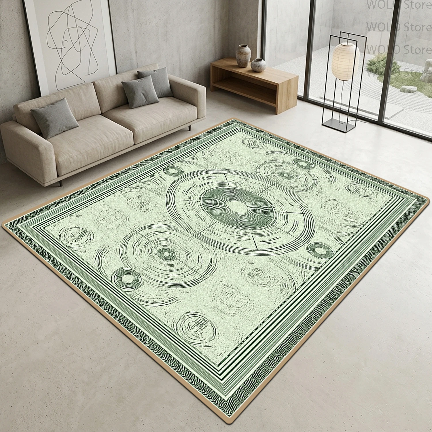 Minimalism Green Plain Color Carpet Modern Living Room Soft Decor Large Size Rugs Non-slip Washable Bedroom Floor Mats Garden