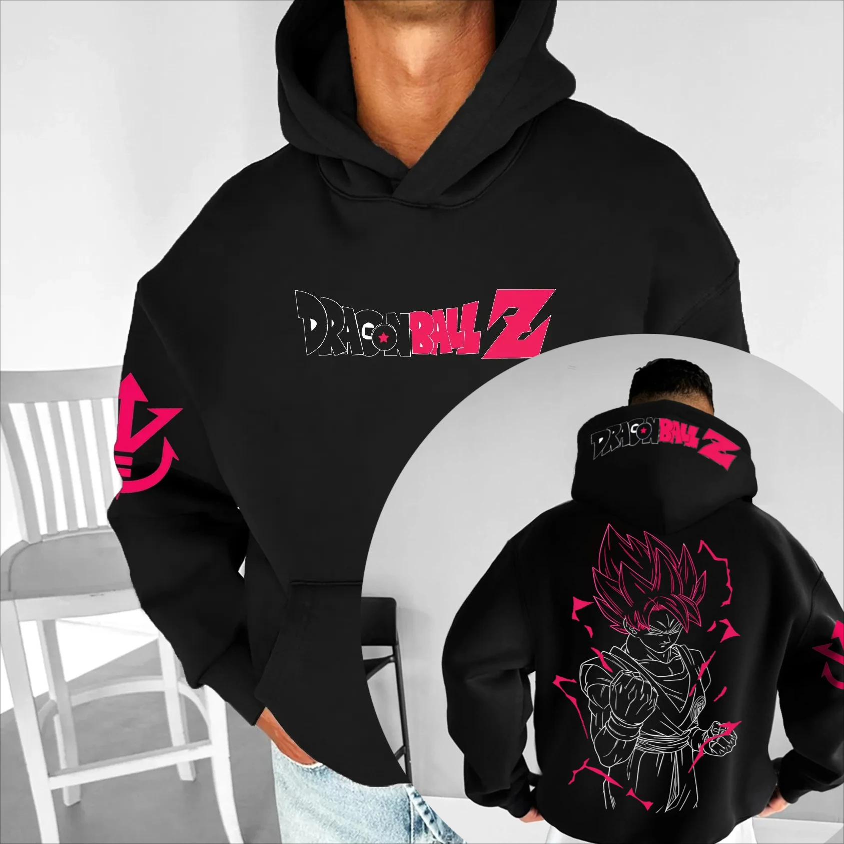 

Одежда для родителей и детей Dragon Ball, осенне-зимняя японская толстовка с капюшоном Hotblooded Animation, классический мужской и женский топ