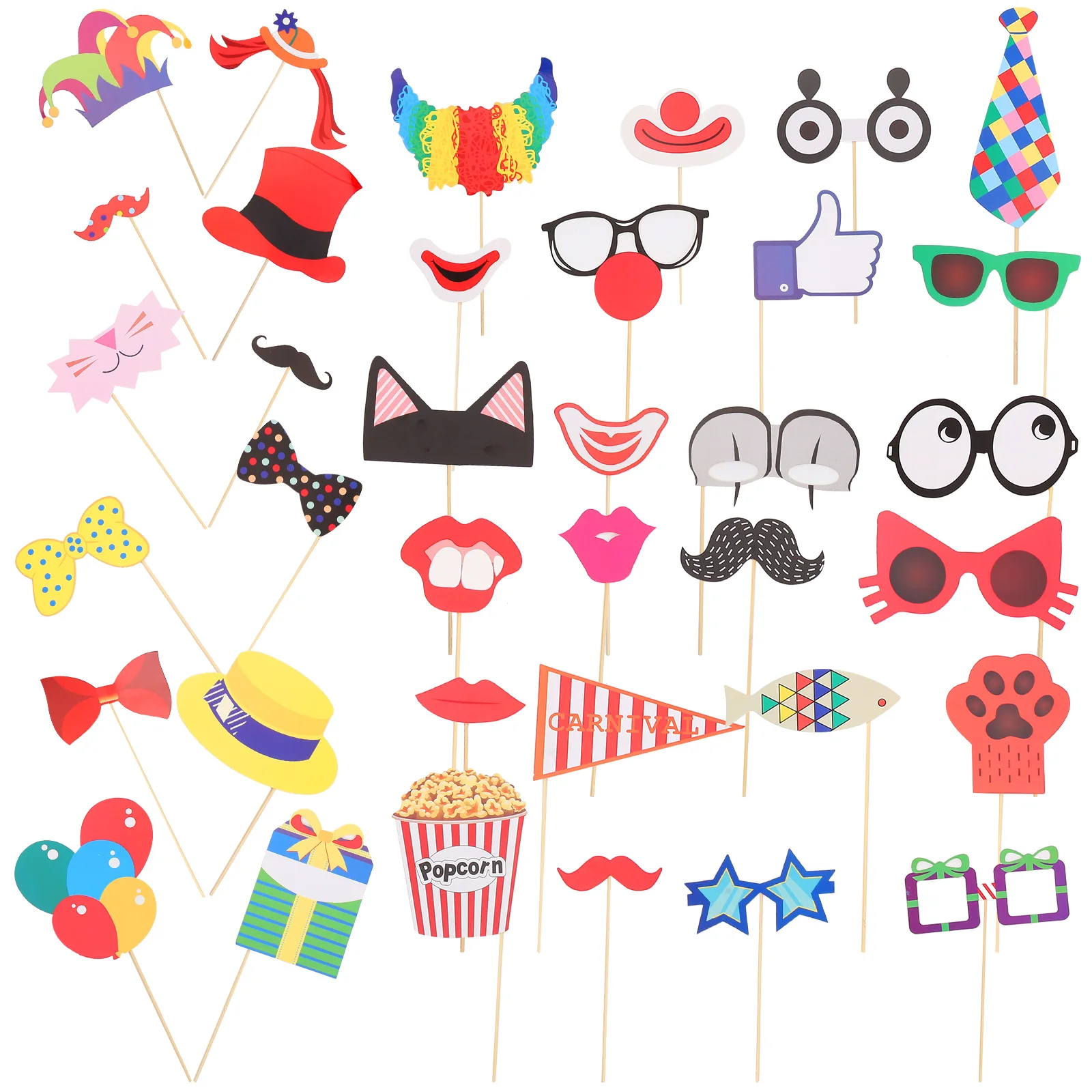 

Photo Props Carnival Party Booth Birthday for Wedding Bachelorette Decorations Photos