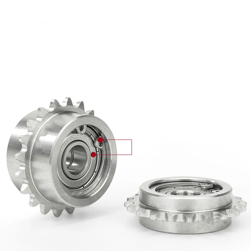 1Pc 04C Stainless Steel Sprocket with Bearing 20 Teeth Idler for Drive Chain Industrial Equipment 6mm-10mm Bore Sizes