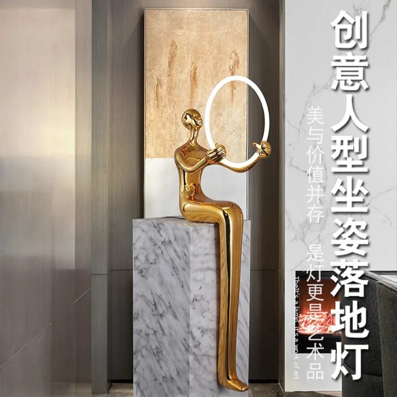 DSA Creative Humanoid Art Sculpture Home Beauty Shop Clubhouse Large Figure Ornament Living Room Entrance Decoration