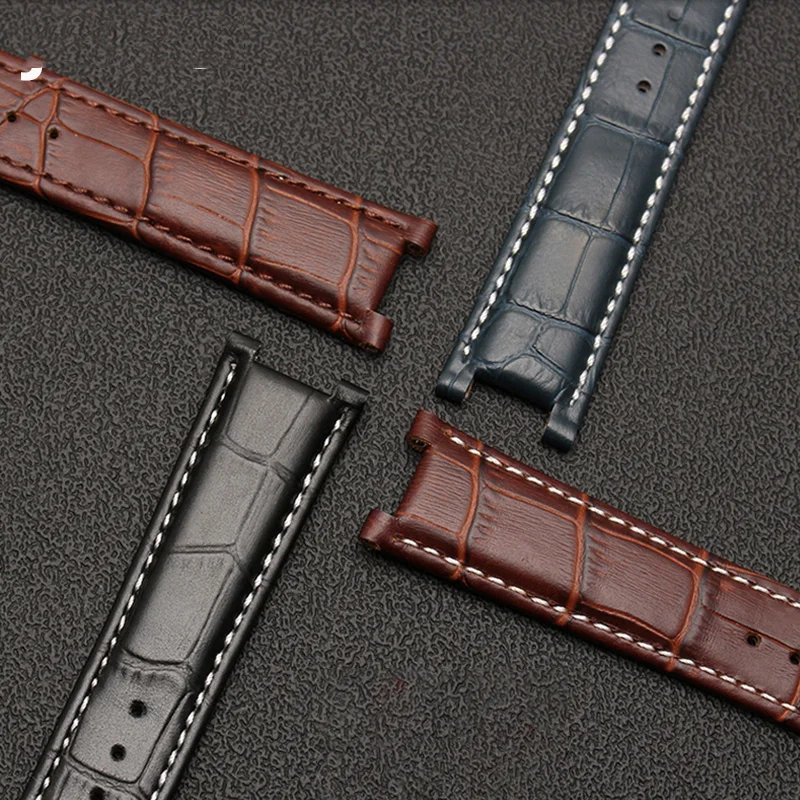 20*11mm 20*12mm 22*13mm cowhide Watchband for GC Guess  PASHA W3108/HPI004 Watch Strap Butterfly Buckle Bracelet