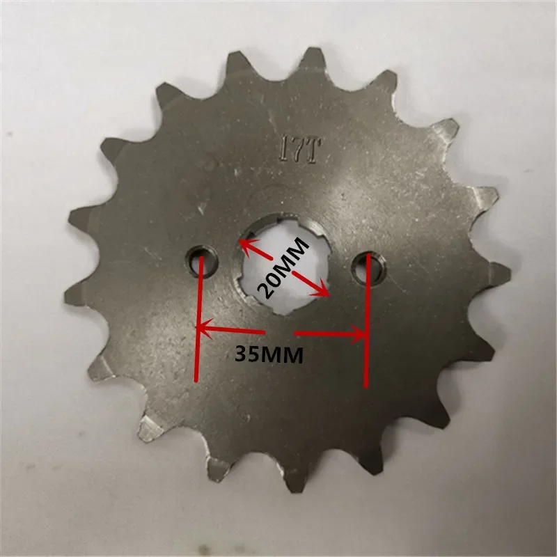 Front Engine Sprocket 520# 17 Teeth 20mm for 520 Chain with Plate Locker Motorcycle Dirt Bike PitBike ATV Quad Parts