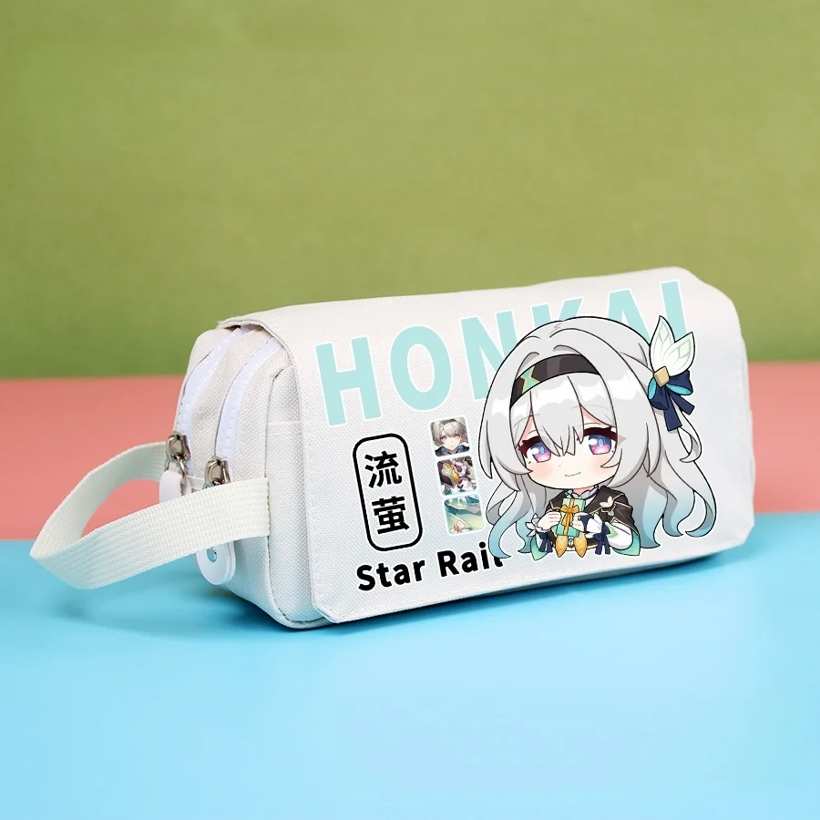 Honkai：Star Rail Firefly Dan Heng·Imbibitor Lunae Qingque Anime Pencil Case Pen Bag Teens Pencilcase Girls Boys School Supplies