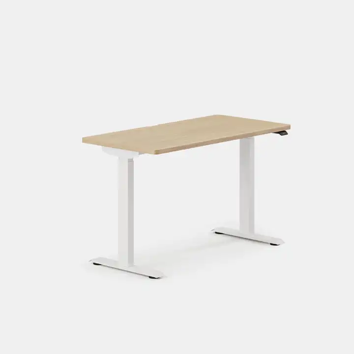 Dual-station Adjustable Height Standing Desk with Memory Presets & Anti-Collision Modern Solid Wood Design for Office & Home Use