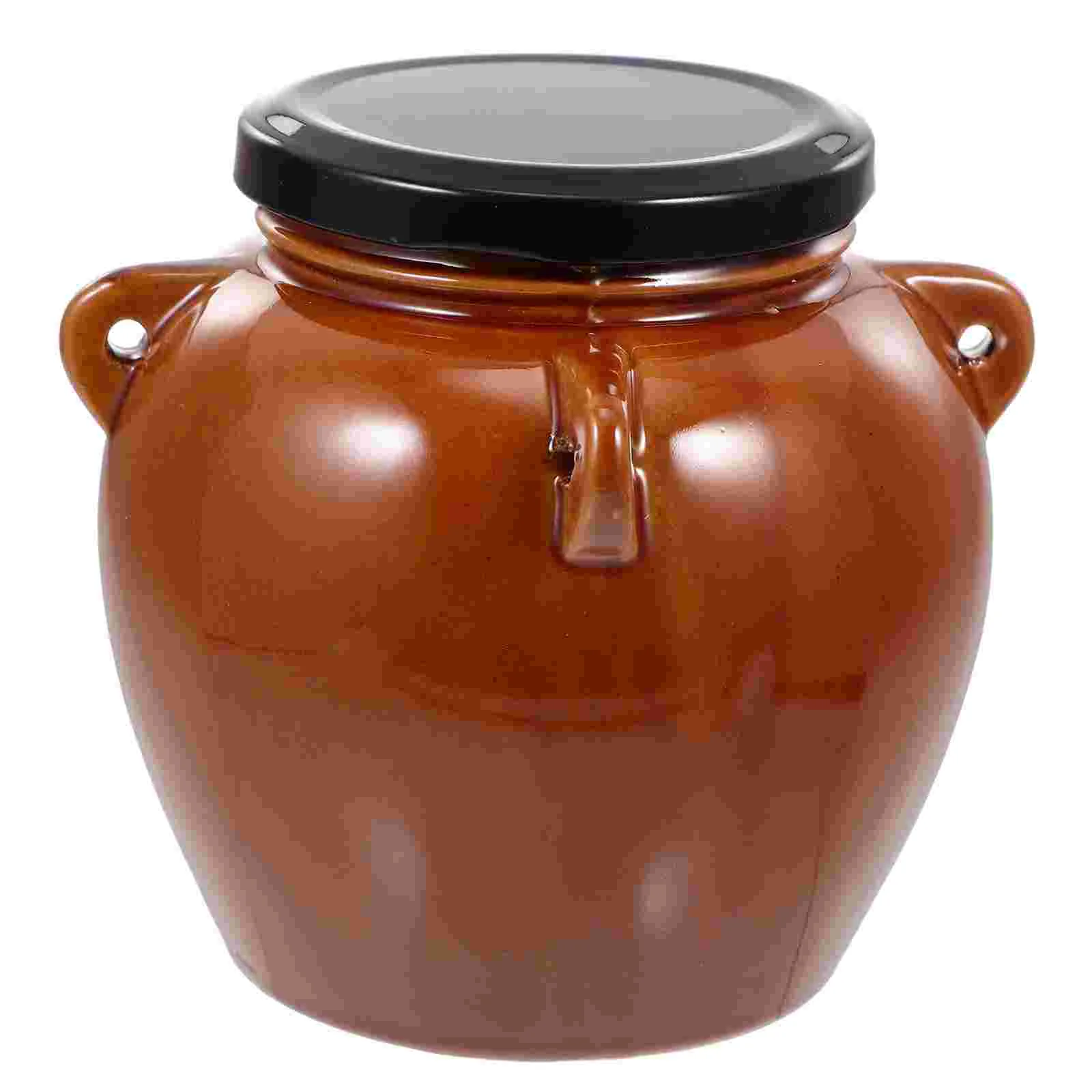 

Kimchi Altar Fermentation Container Ceramic Storage Jar Cereals Pickling Food Canister Pickles Ceramics Household Practical