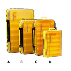 Caja de aparejos impermeable doble capa para señuelos y cebo