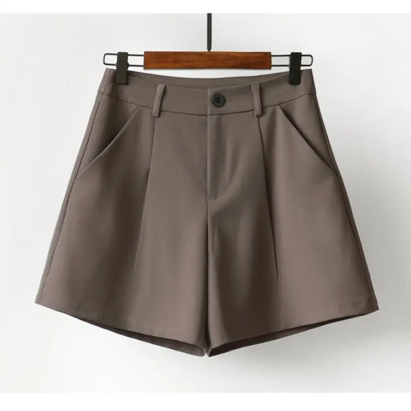 Zomer 2023 Dames Casual dunne hotpants met keten Dames orts Wijde pijpen broek Gevouwen ontwerp Lichtgewicht Faionable