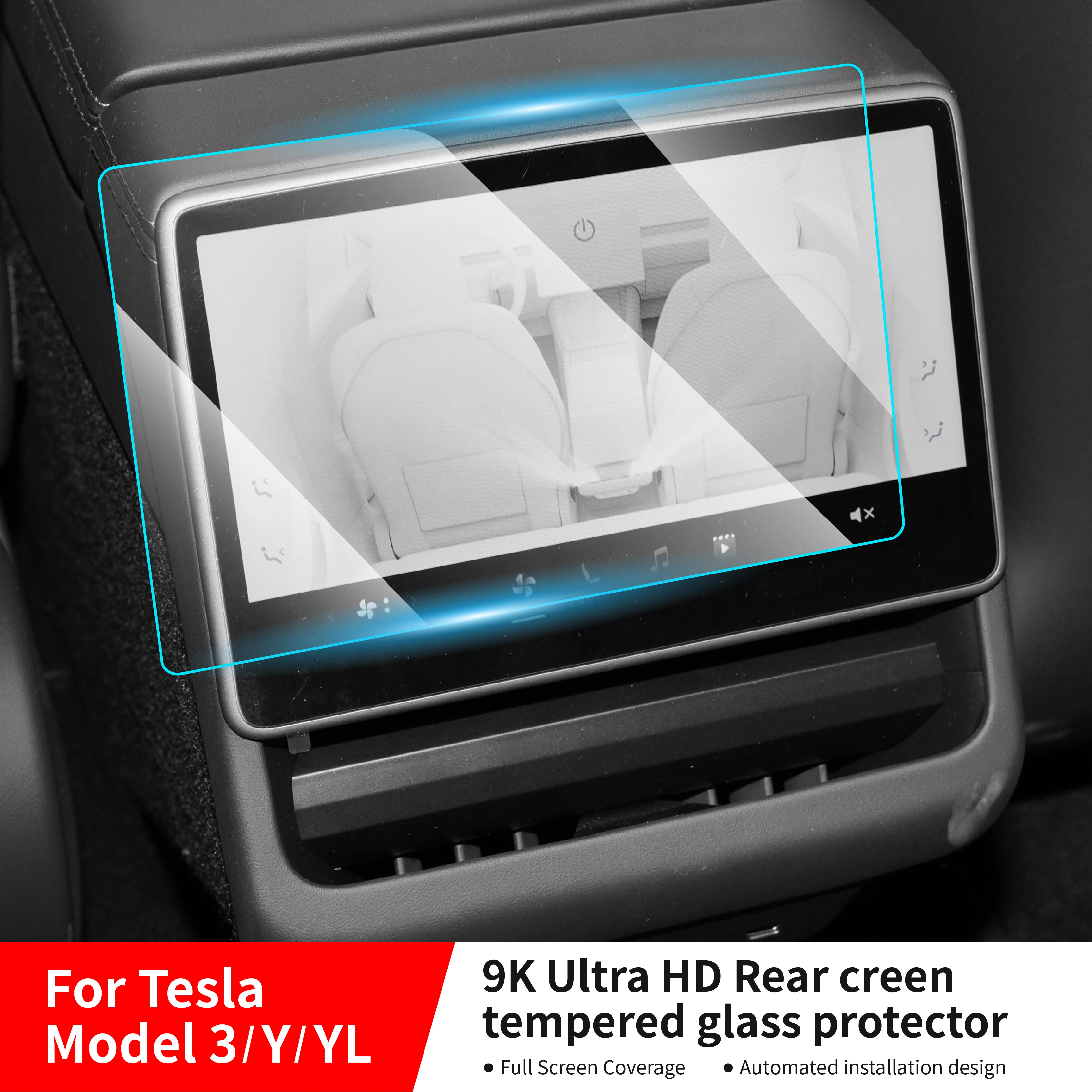 Tempered Glass Film Protector for New Tesla Model Y Juniper Launch YL  Model 3 Highland 25 26 Front Rear Screen Protective
