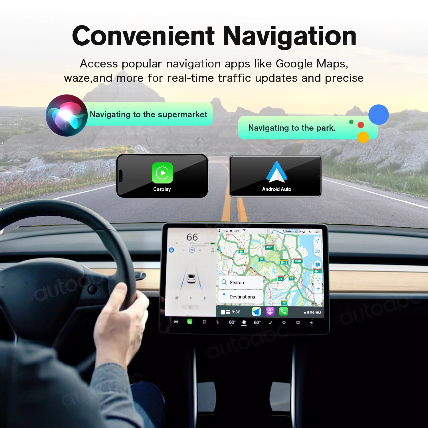 Wireless CarPlay Android Auto Decoder Module Box for Support OEM Camera Front View Camera