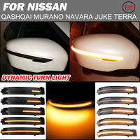 For Nissan X-Trail T32 Rogue Qashqai J11 Murano Z52 Juke Navara Pathfinder LED Side Mirror Dynamic Turn Signal Sequential Light