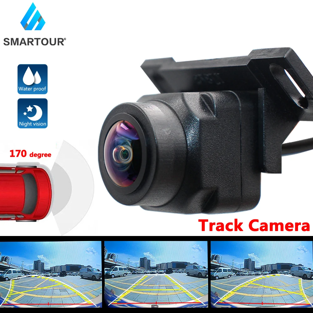 Smartour Hd 1280*720P Nachtzicht 170 Fisheye Lens Voertuig Reverse Backup Dynamische Achteruitrijcamera Universele Track camera