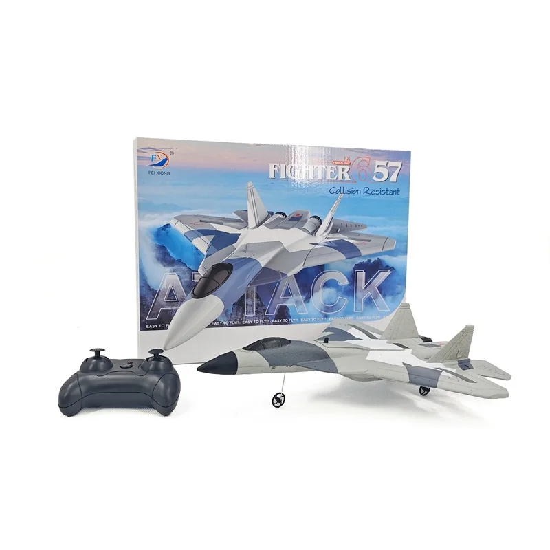 

Hot Su57 Fixed-Wing Fighter Twin-Motor Electric Remote Control Aircraft Helicopter Model Toy Christmas Gift For Children