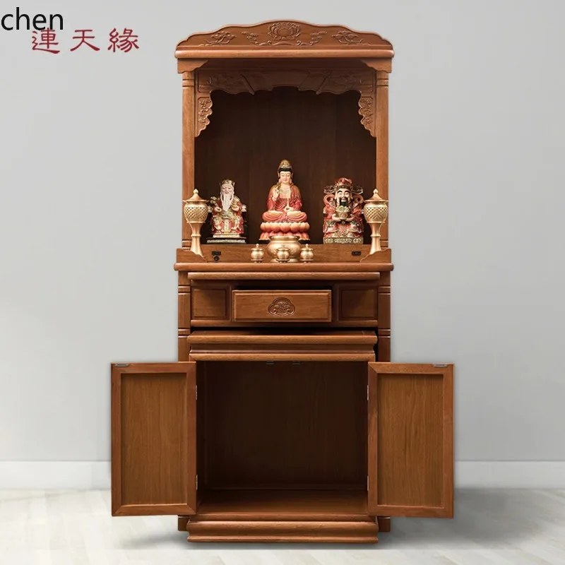 FX-1   Solid Wood Buddhist Niches Standing Cabinets Serving Tables Shrine Shrine Cabinets Buddha Cabinets God Of Wealth