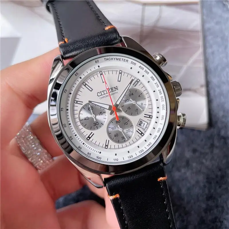 Imagem -04 - Citizen Moda Masculina Relógio de Calendário Luxo Quartzo Relógio de Pulso Relógios de Negócios para o Homem Relógio Montre Homme Aço Inoxidável