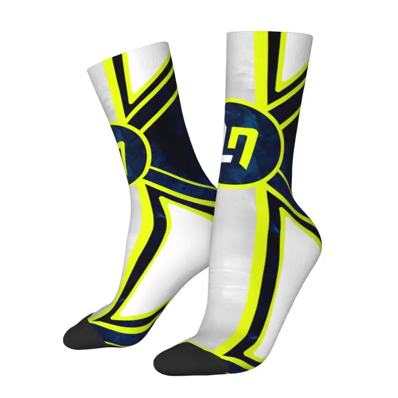 Custom Cute L-Lando Norris Motorcycle Racing Socks Women Men Warm 3D Print Basketball Sports Crew Socks