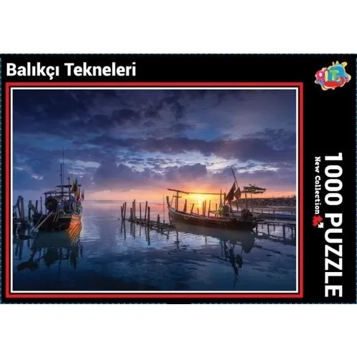 Ritoys Fishing Boats Landscape 1000 Piece Jigsaw Puzzle Jigsaw